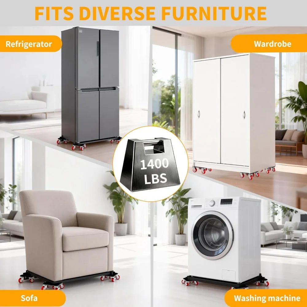 EasyLift™ Heavy Duty Furniture Dolly Set | 360° Lockable Wheels
