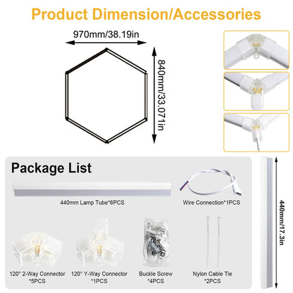 VASTFIRE 1/3/5/8/14 hole honeycomb hexagonal LED ceiling garage light 6500K cold light for garages and 4S workshops