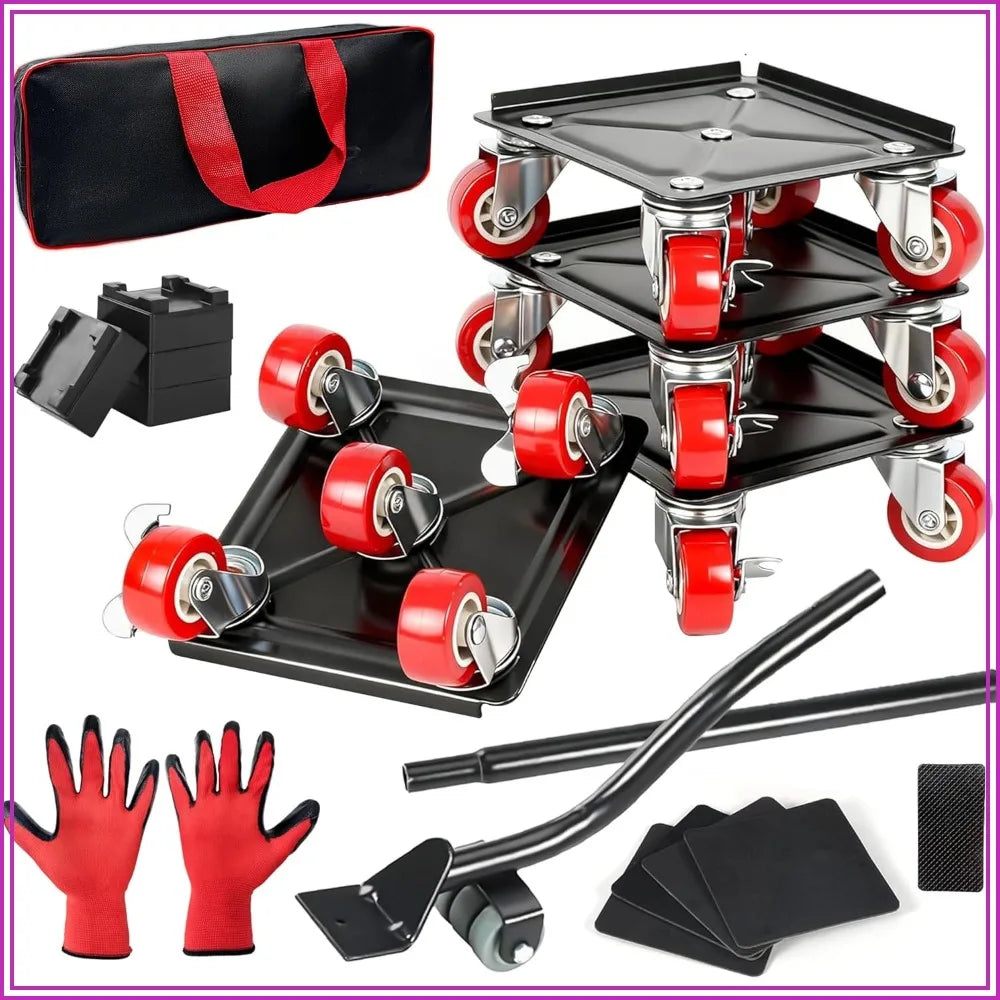 EasyLift™ Heavy Duty Furniture Dolly Set | 360° Lockable Wheels